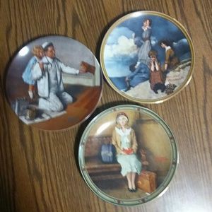 Norman Rockwell vintage 8.5" collector plates (3)
